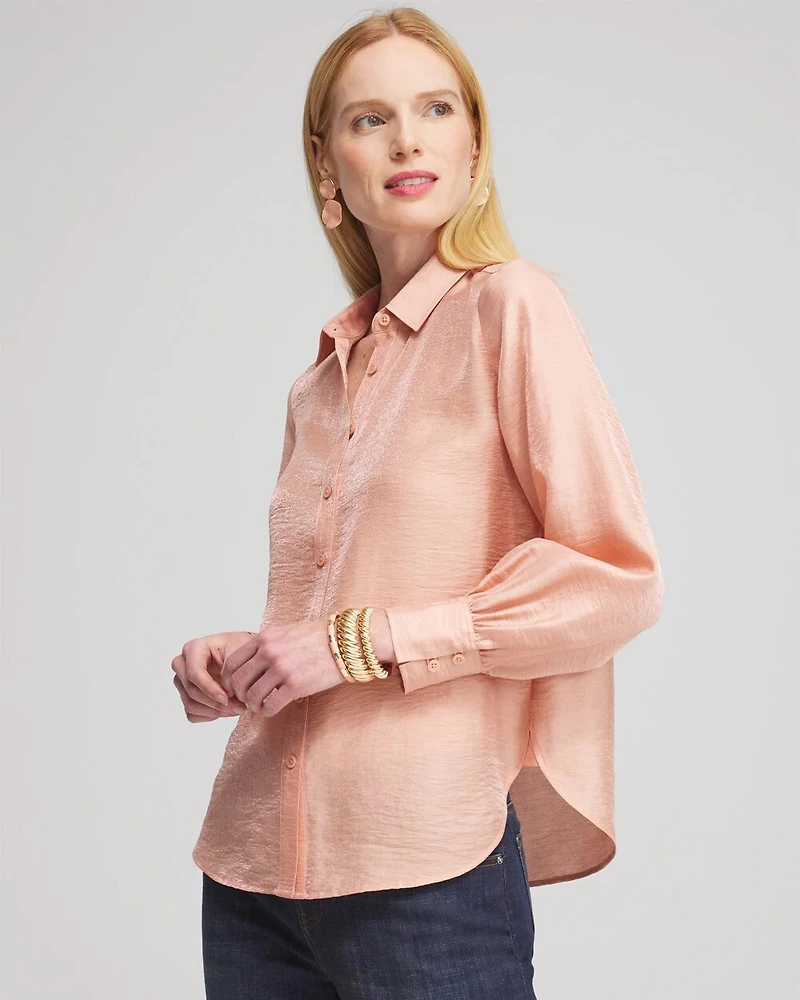 Shimmery Long Sleeve Shirt