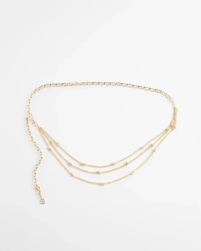 Gold-Tone Chain Belt