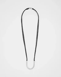 Silver Tone Multi Strand Cord Necklace