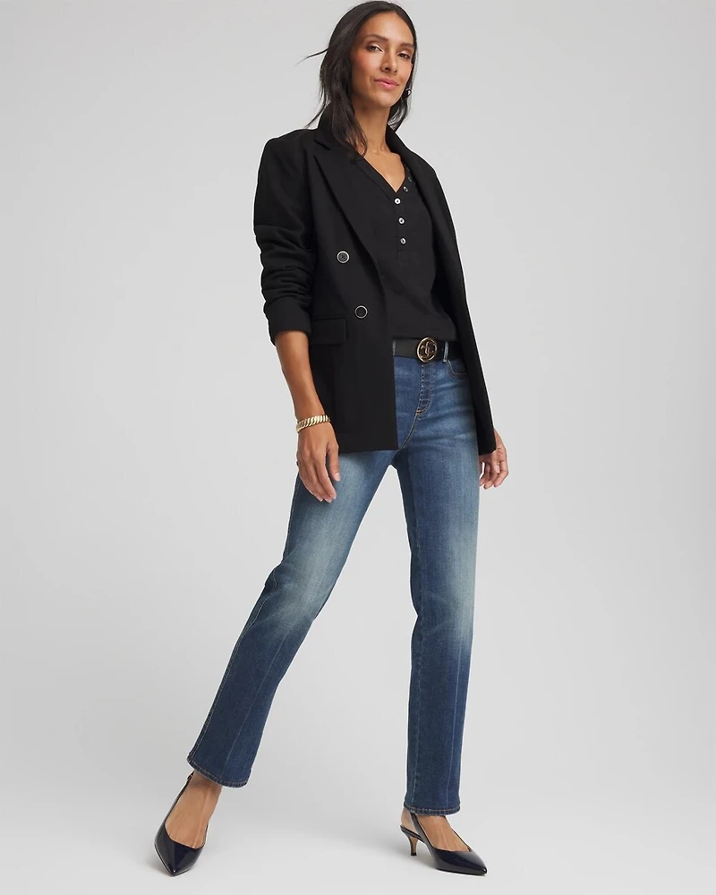 Slub Splitneck Button Tee