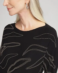 Caviar Bead Dolman Sleeve Sweater