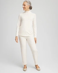 Matelassé Slim Tapered Ankle Pants