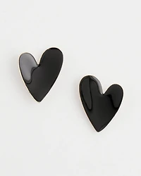 Black Heart Earrings