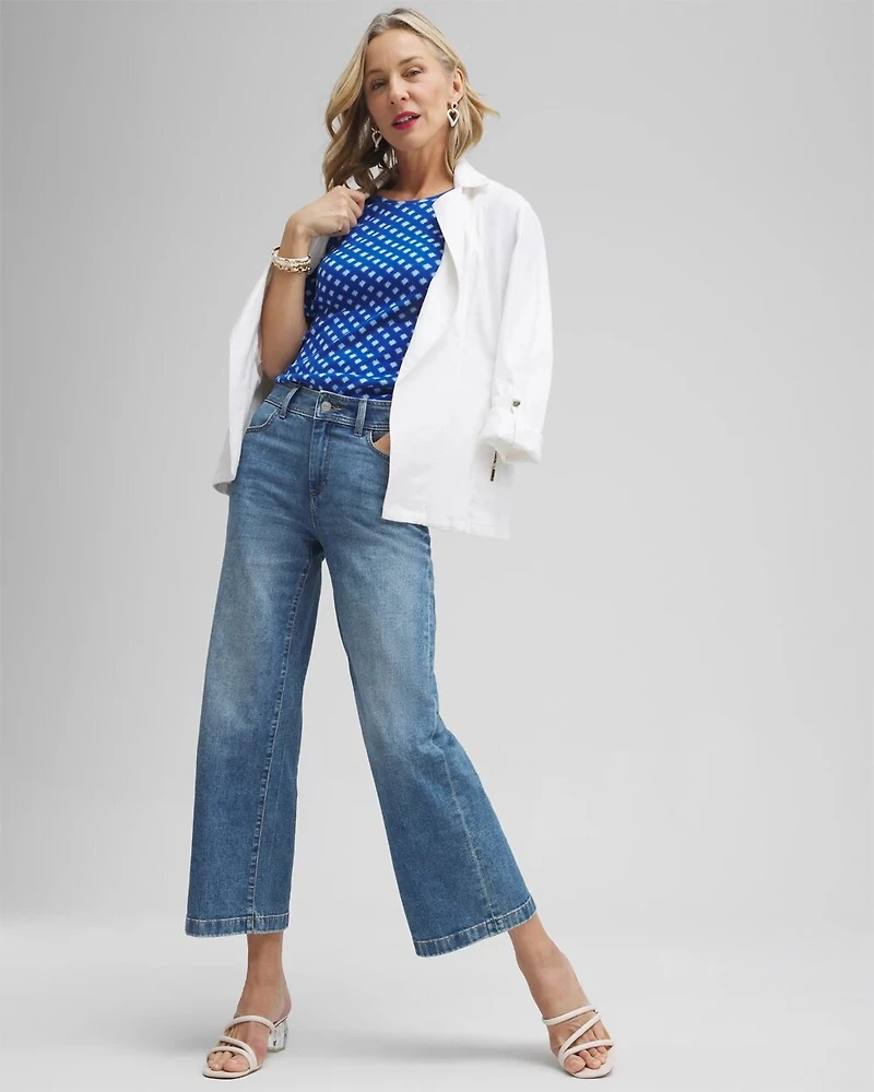 Checkered Everyday Elbow Sleeve Tee