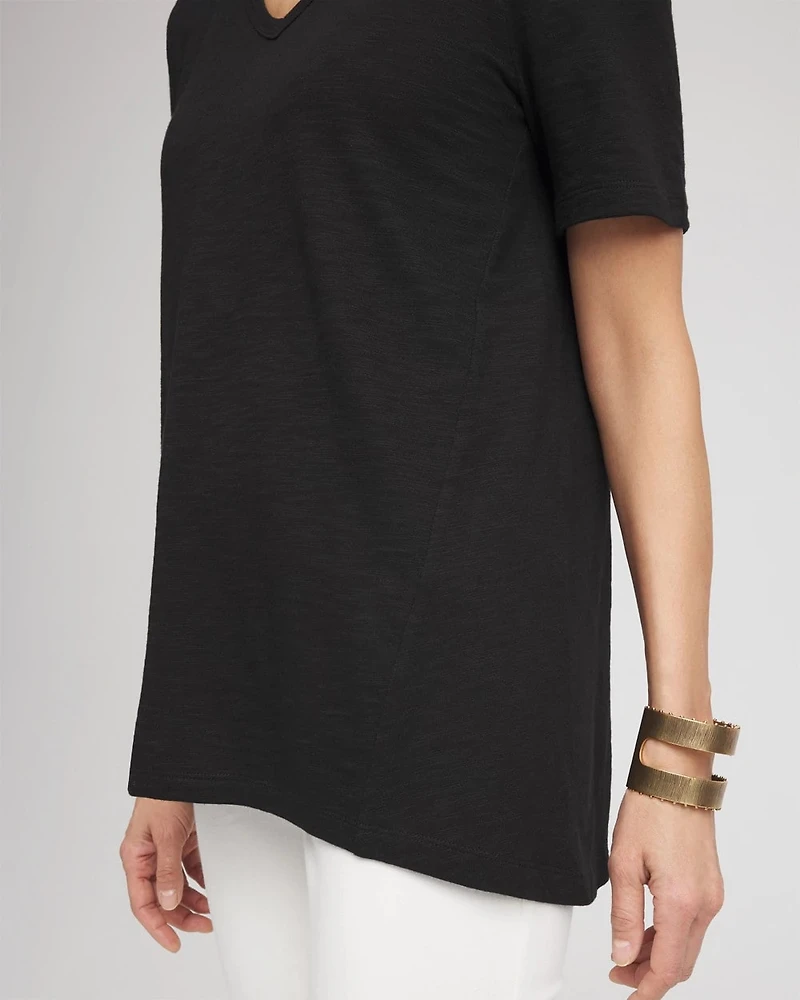 Slub V-Neck Tee