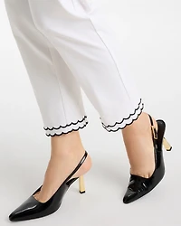 Petite Contrast Scallop Brigitte™ Slim Crop Pant