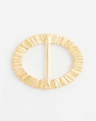 Goldtone Crinkle Scarf Ring