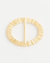 Goldtone Crinkle Scarf Ring