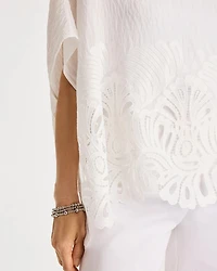 Crochet Lace Hem Poncho