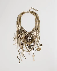 Chico’s Originals Lock & Key Floral Statement Necklace