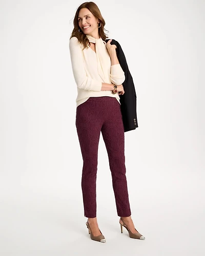 Brigitte™ Slim Ankle Jacquard Pants