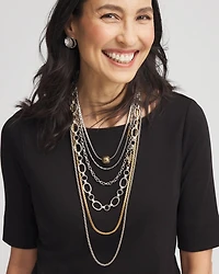 Mixed Metal Convertible Necklace