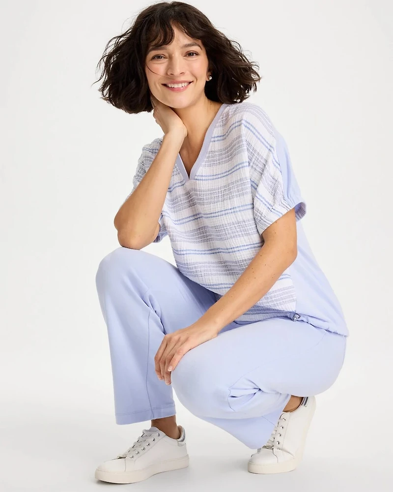 Zenergy® Striped Gauze Lounge Shirt