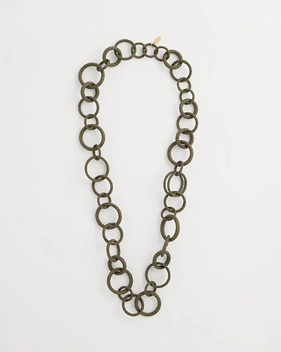 Wrapped Single-Strand Link Necklace