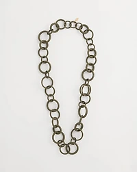 Wrapped Single-Strand Link Necklace