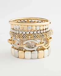 Mixed Metal Beaded Bracelet