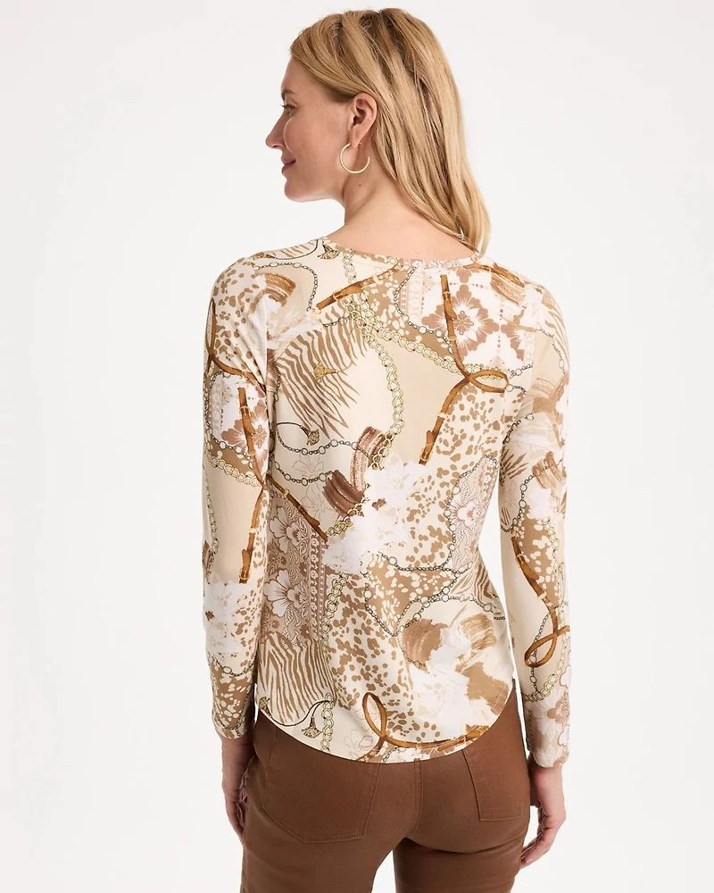 Neutral Touch of Cool™ V-Neck Layering Tee