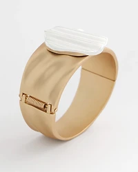 Mixed Metal Crinkle Cuff