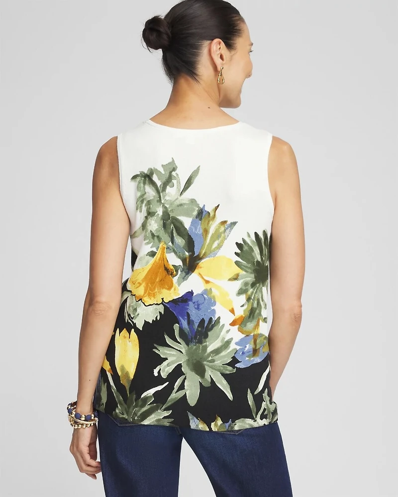 Garden V-neck Sweater Tank