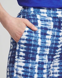 Tie-Dye Linen Cropped Pants