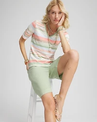 Perfect Multi-Striped V-Neck Tee