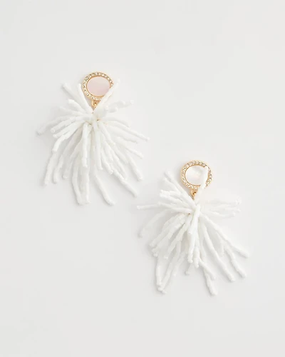 White Shell Firework Earrings