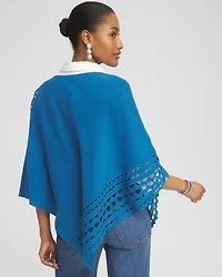 Asymmetrical Cutwork Poncho