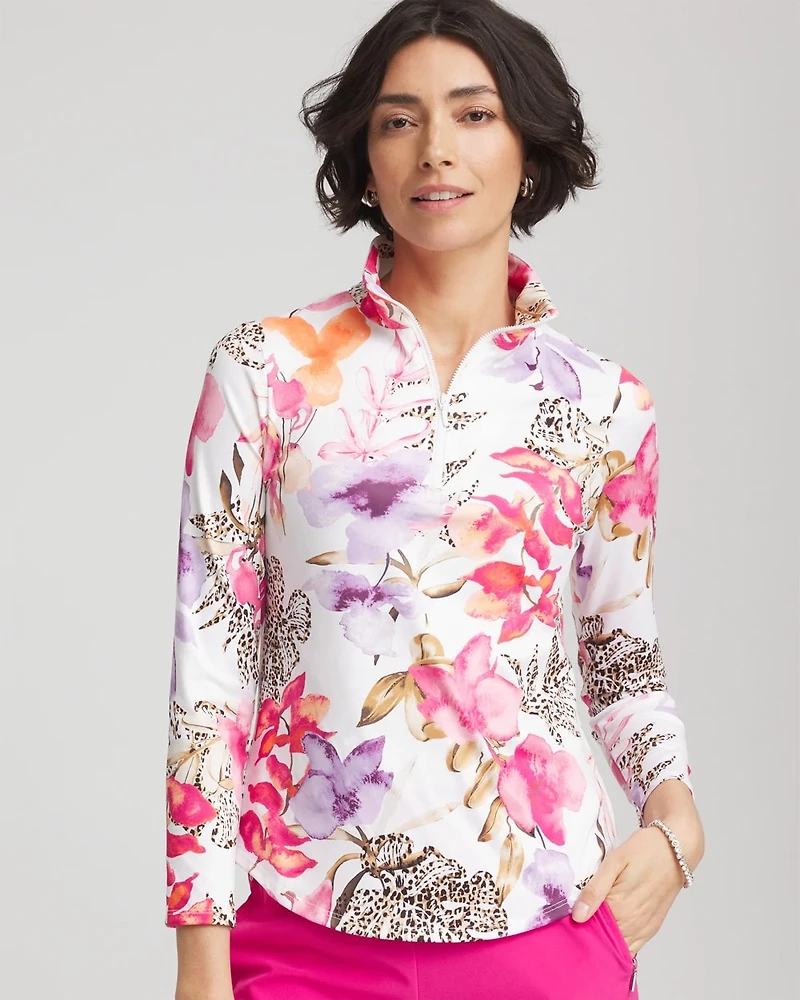 Zenergy® UPF Knit Mockneck Golf Top