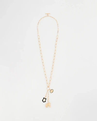 Adjustable Equestrian Charm Toggle Necklace