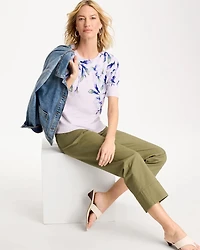 Ella Short-Sleeve Orchid Sweater