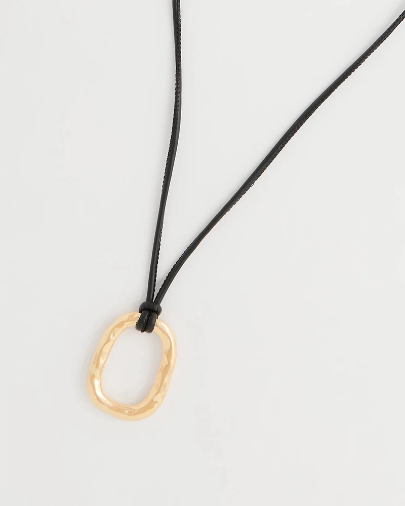 Adjustable Pendant Corded Necklace