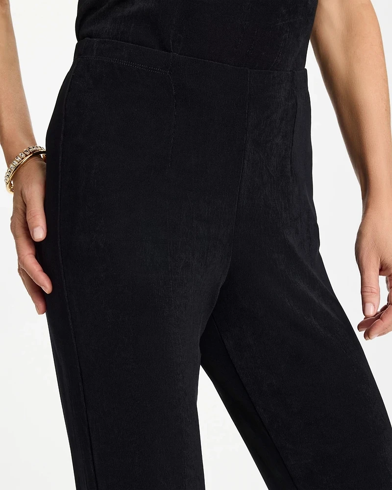 Petite Travelers™ Crinkle Satin Textured Pants