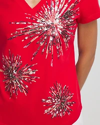 Fireworks Embellished Knit Tee