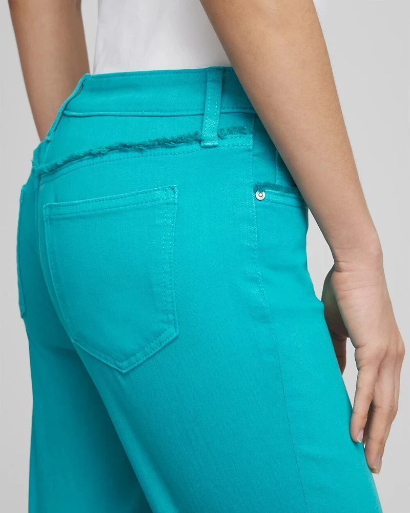 Girlfriend Frayed Cropped Jeans