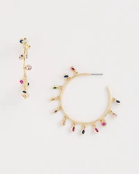 Multi-Color Hoop Earrings