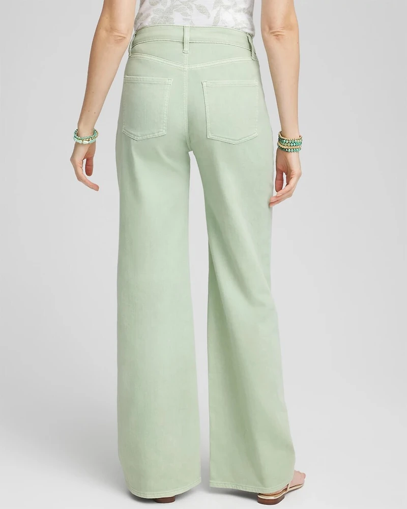 So Slimming® High Rise Wide Leg Jeans