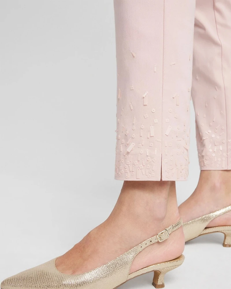 Brigitte Sequined Slim Ankle Pants