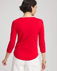 Everyday 3/4 Sleeve V-Neck Tee