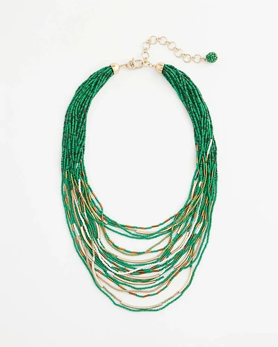 Layered Seed Bead Necklace