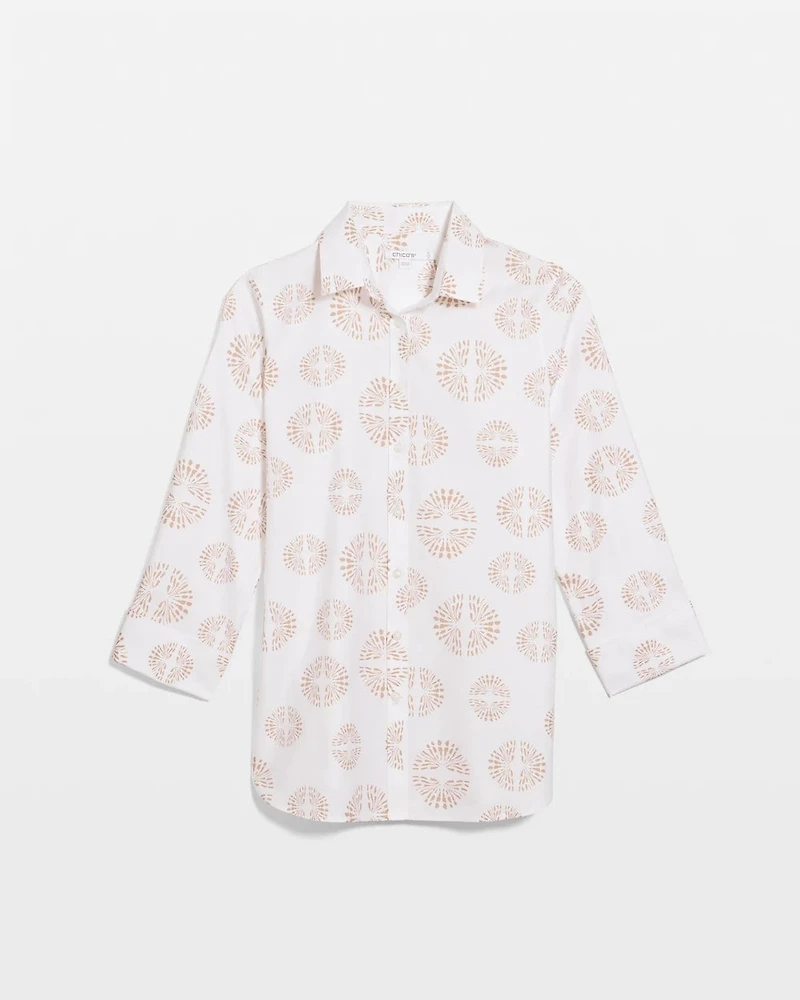 No Iron Stretch Stamped Shirt