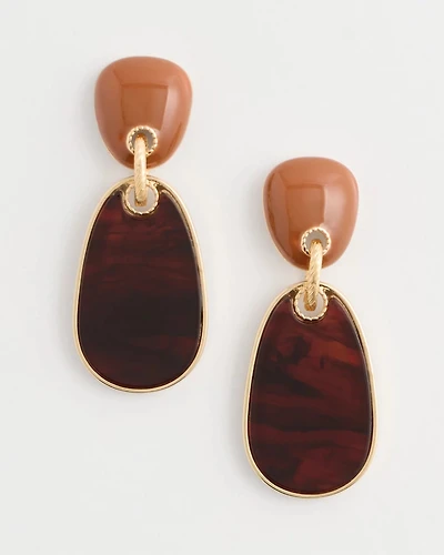 Neutral Linear Drop Earrings