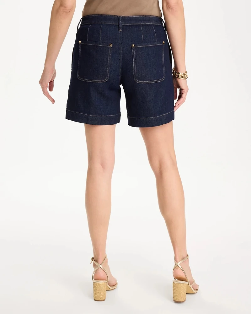 Denim Trouser Shorts