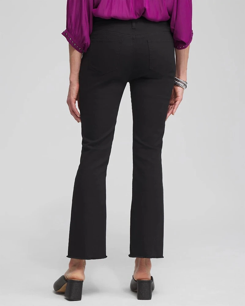 Girlfriend Fray Hem Kick Flare Jeans