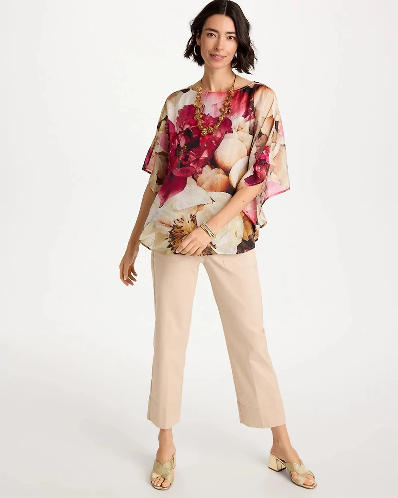 Boatneck Printed Poncho