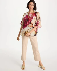 Boatneck Printed Poncho