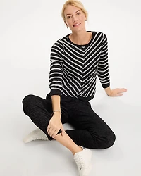 Zenergy® Striped Twist-Front Top