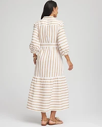 Striped Cotton-Gauze Shirtdress