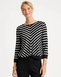 Zenergy® Striped Twist-Front Top