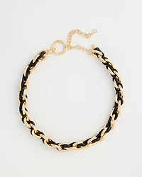 Mixed Media Twisted Cord Necklace