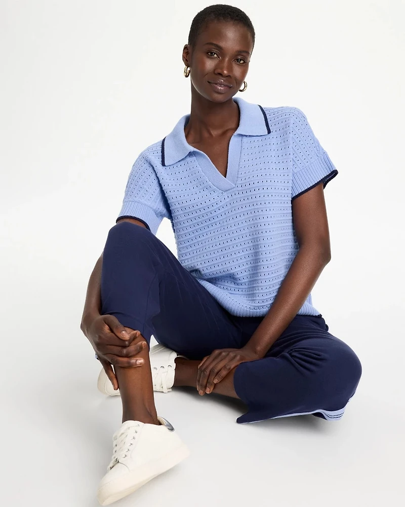 Zenergy® Luxe Pointelle Sweater